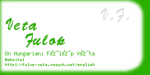 veta fulop business card